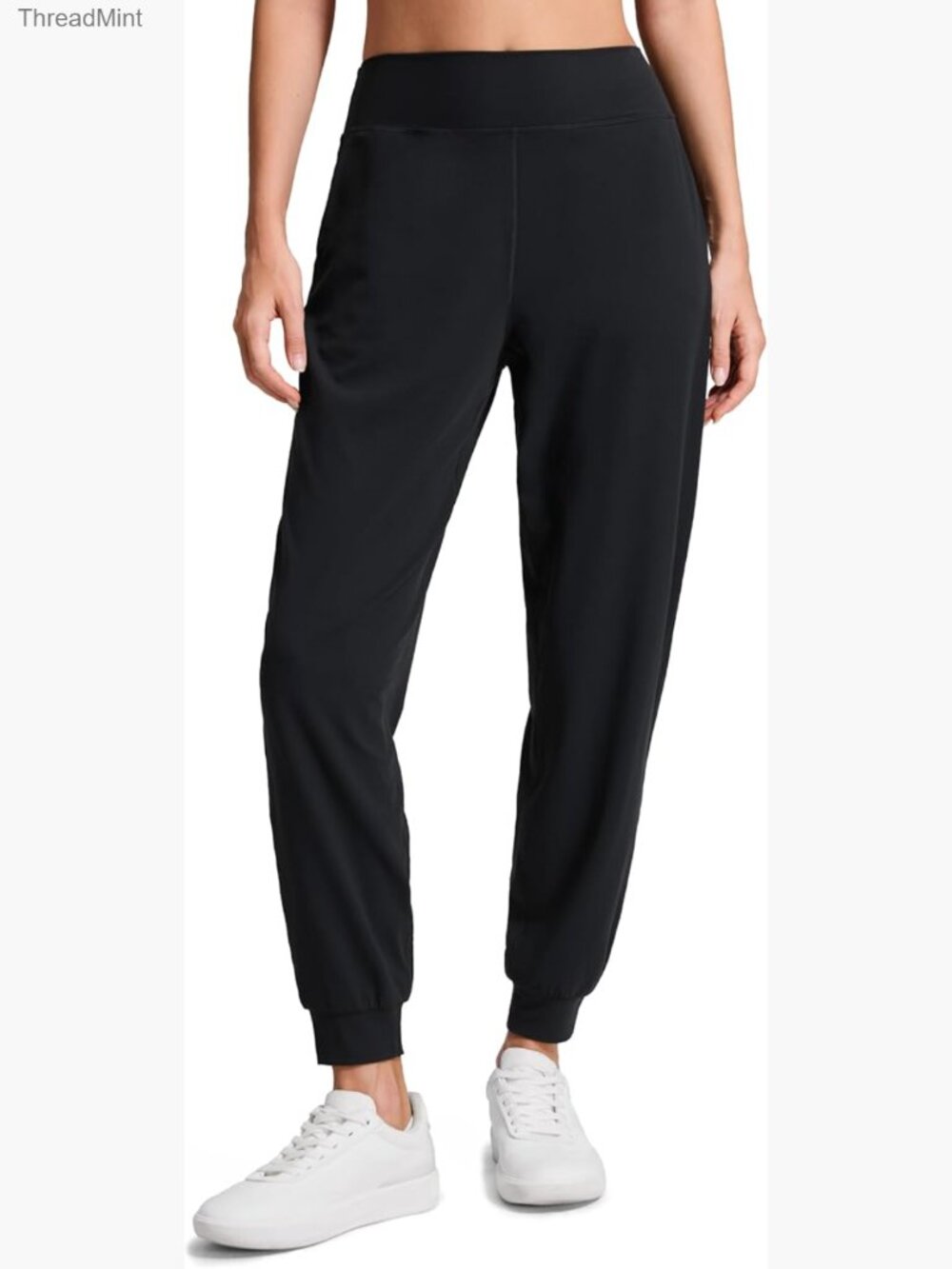 High Waisted Joggers with Pockets 28" Inseam Lounge Yoga Pants